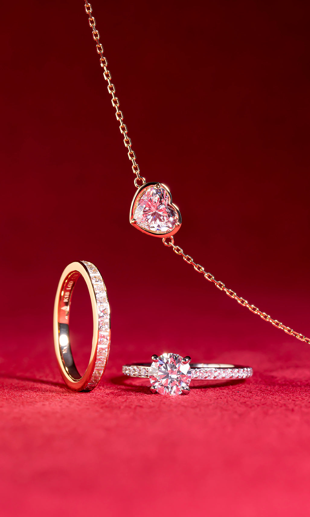 1.0ct ダイヤモンド チェーンブレスレット /ハートシェイプ