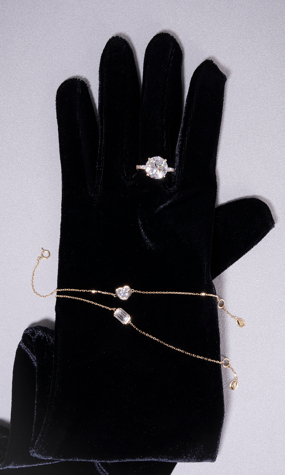 1.0ct ダイヤモンド チェーンブレスレット /エメラルドカット