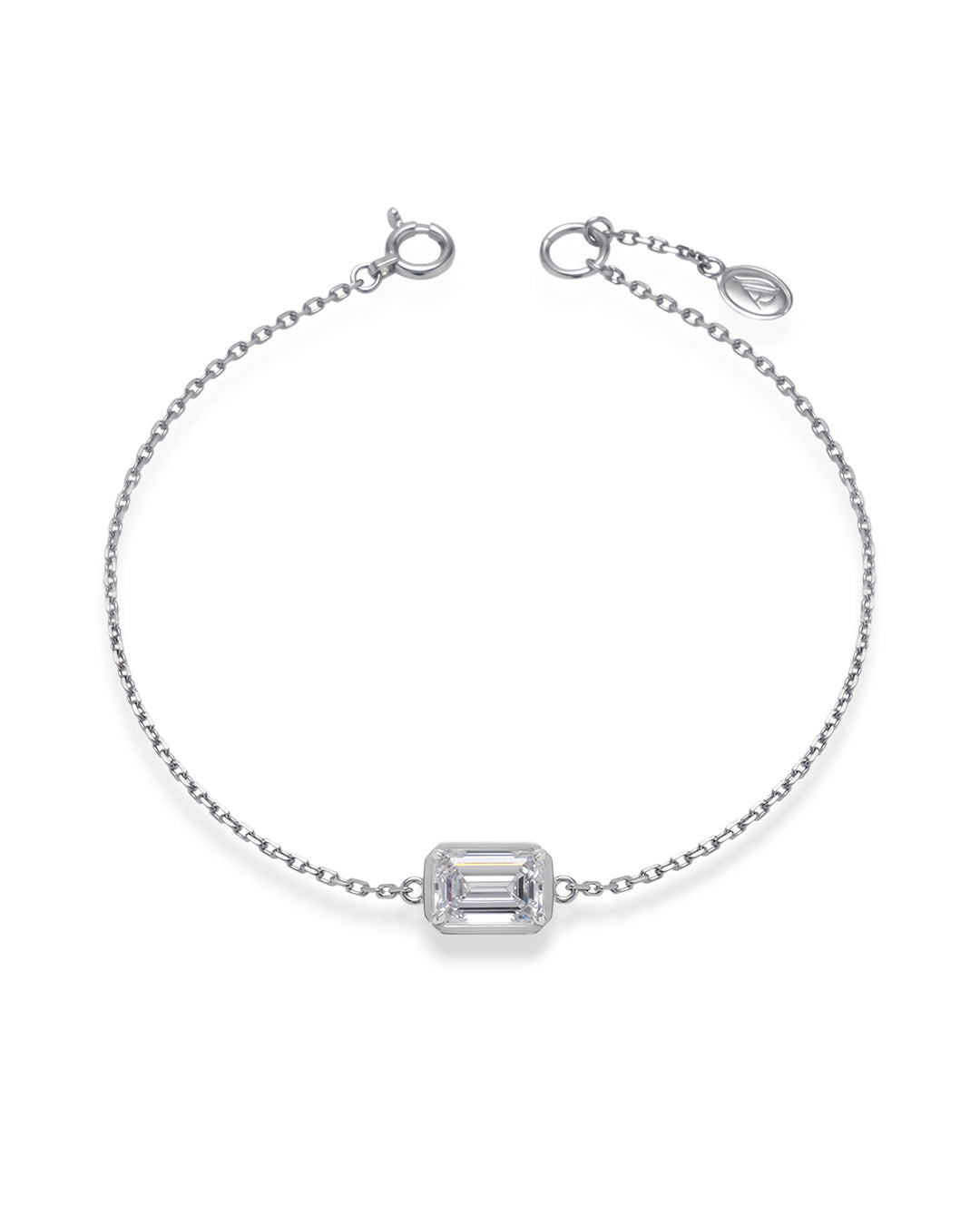 1.0ct ダイヤモンド チェーンブレスレット /エメラルドカット