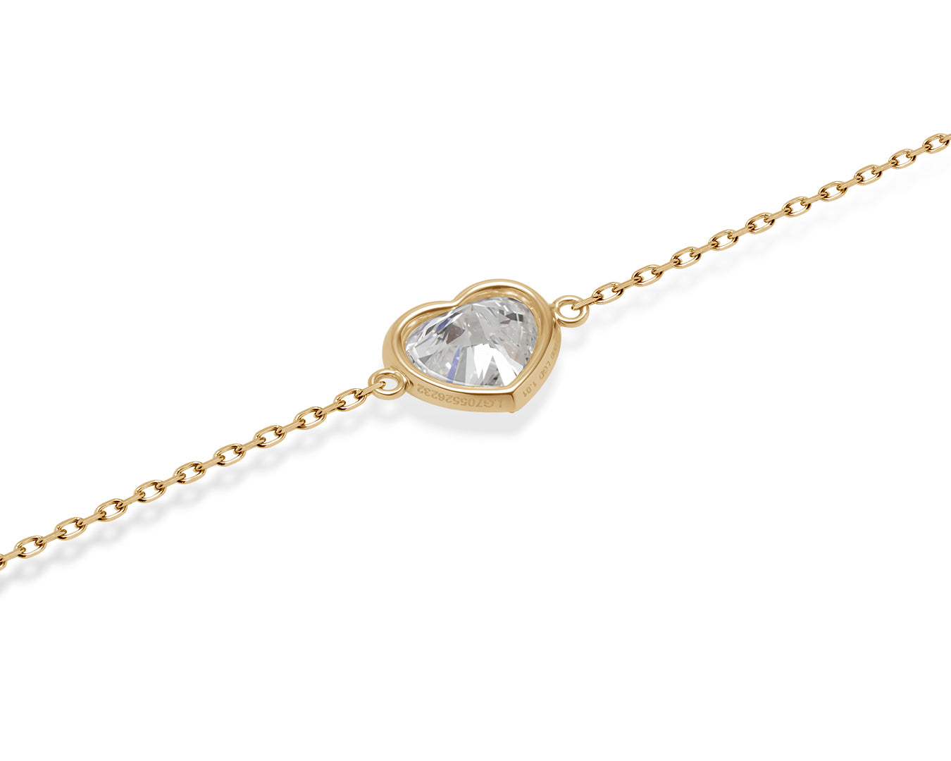 1.0ct ダイヤモンド チェーンブレスレット /ハートシェイプ