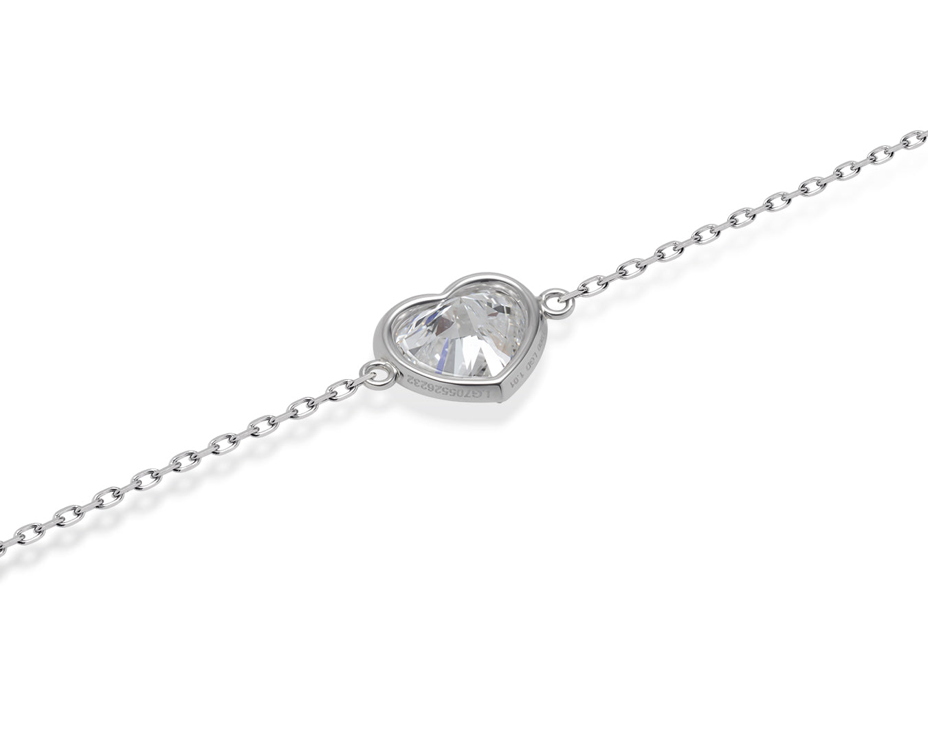 1.0ct ダイヤモンド チェーンブレスレット /ハートシェイプ
