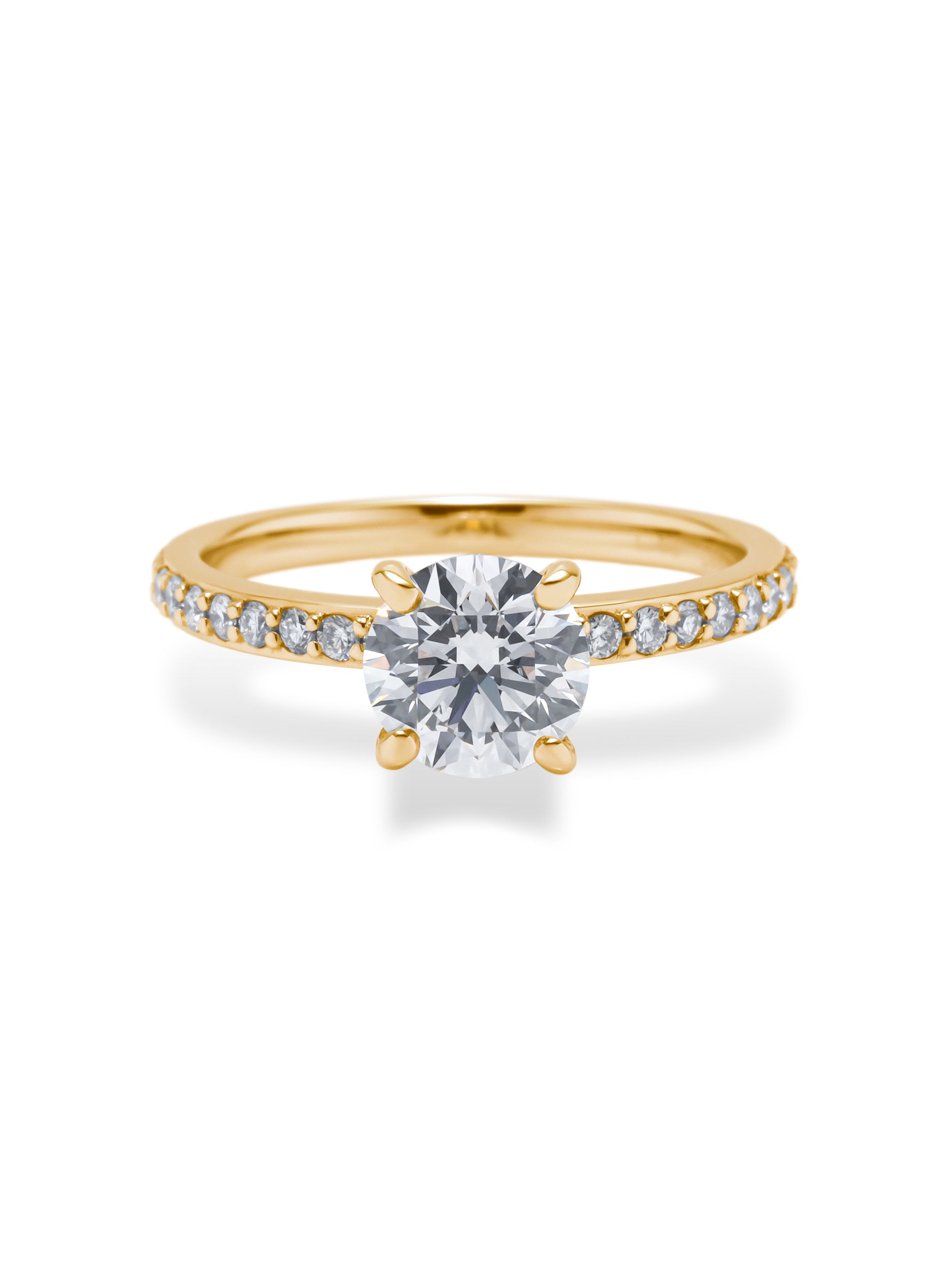 1.0カラット ハーフエタニティ ダイヤモンドリング / ラウンド