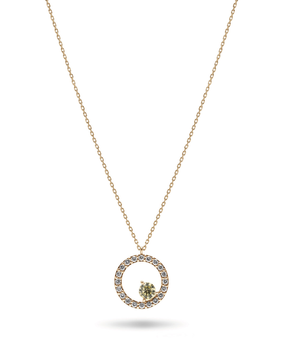 <water× light> circle necklace(Sol Yellow)