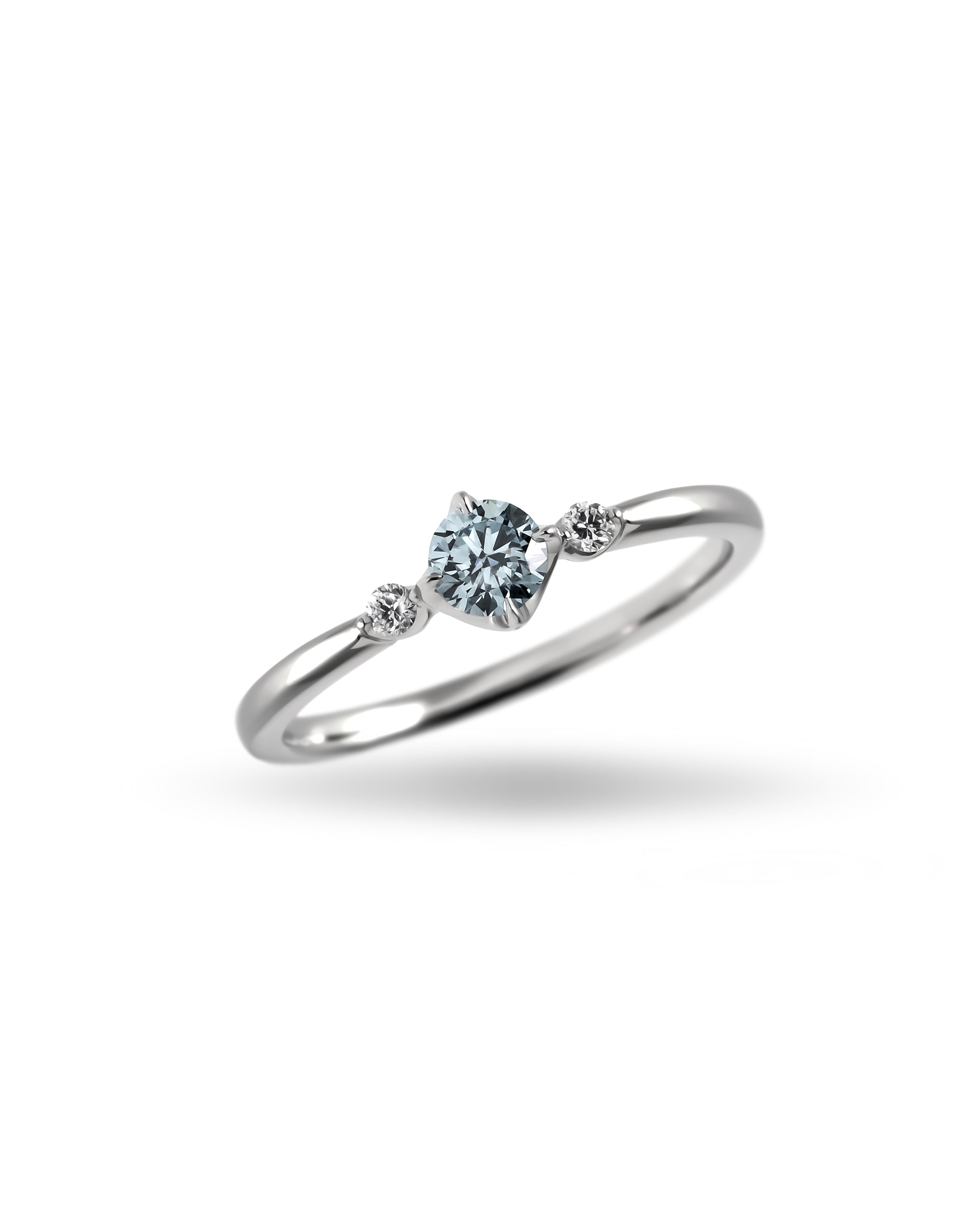 <water×light> 0.2ct ring(Agua Blue)
