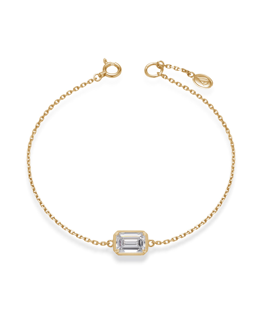 1.0ct ダイヤモンド チェーンブレスレット /エメラルドカット