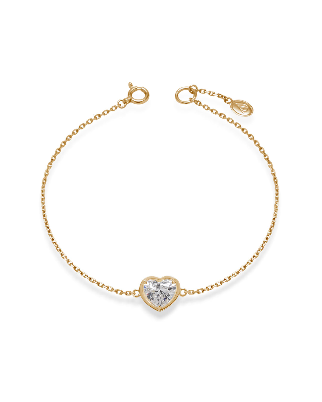 1.0ct ダイヤモンド チェーンブレスレット /ハートシェイプ