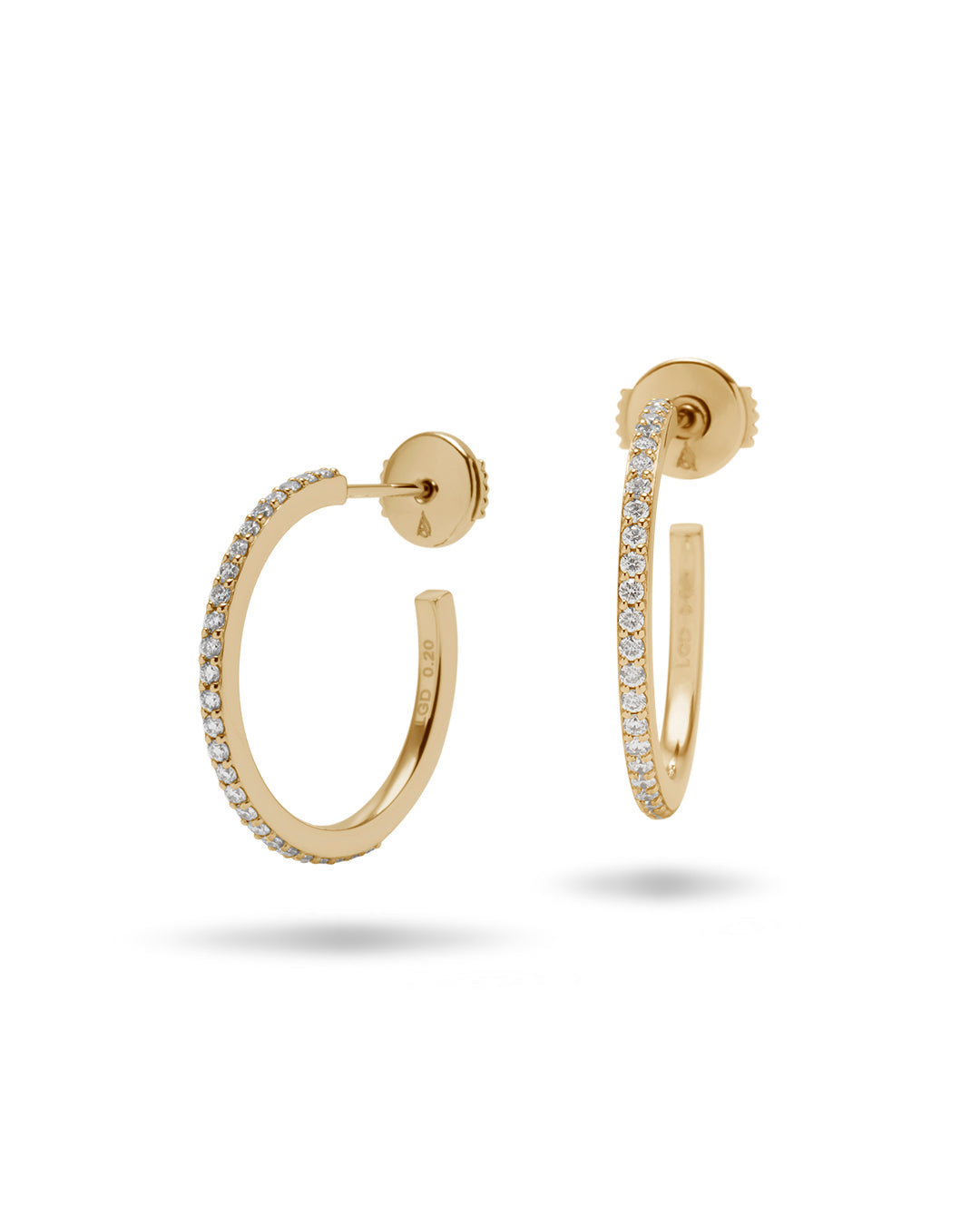 0.2ct ダイヤモンド フープピアス /ラウンド | Agua Diamond.