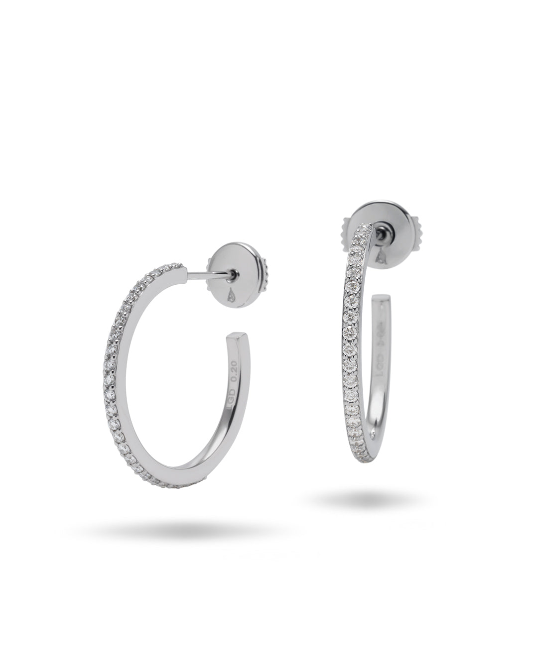 0.2ct ダイヤモンド フープピアス /ラウンド