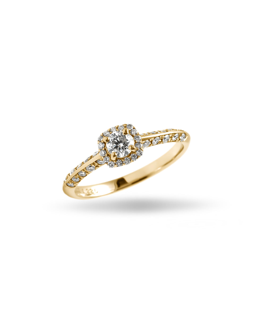 0.35ct Square Veil ring
