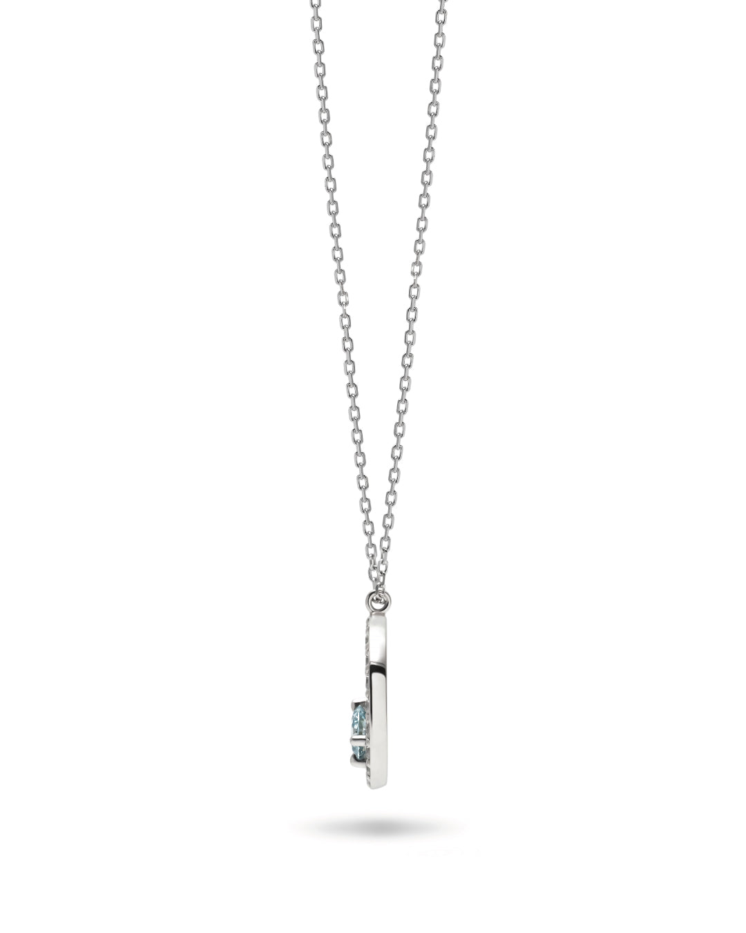 <water× light> circle necklace（Agua Blue）