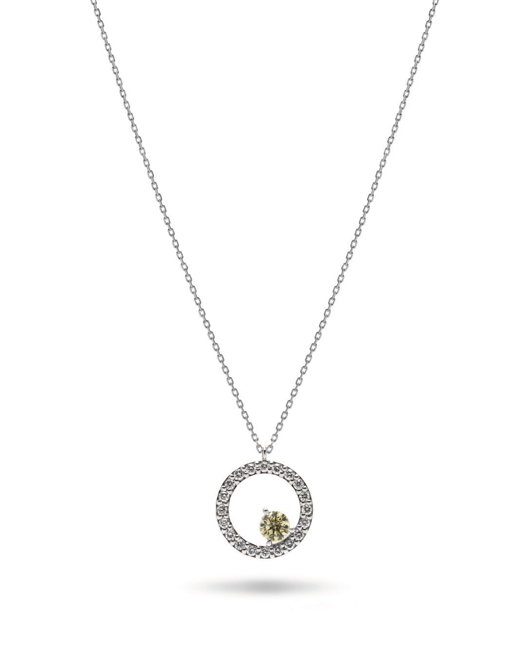 <water× light> circle necklace（Sol Yellow）