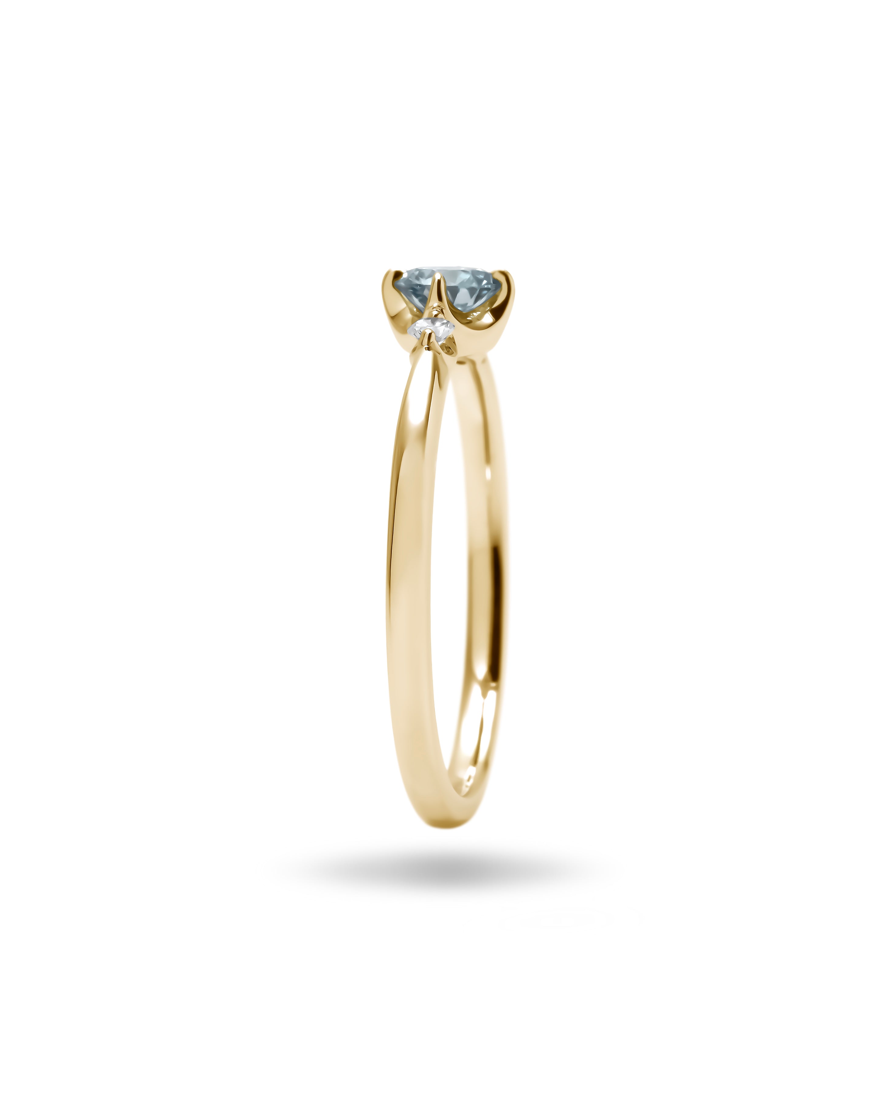 <water×light> 0.2ct ring（Agua Blue）