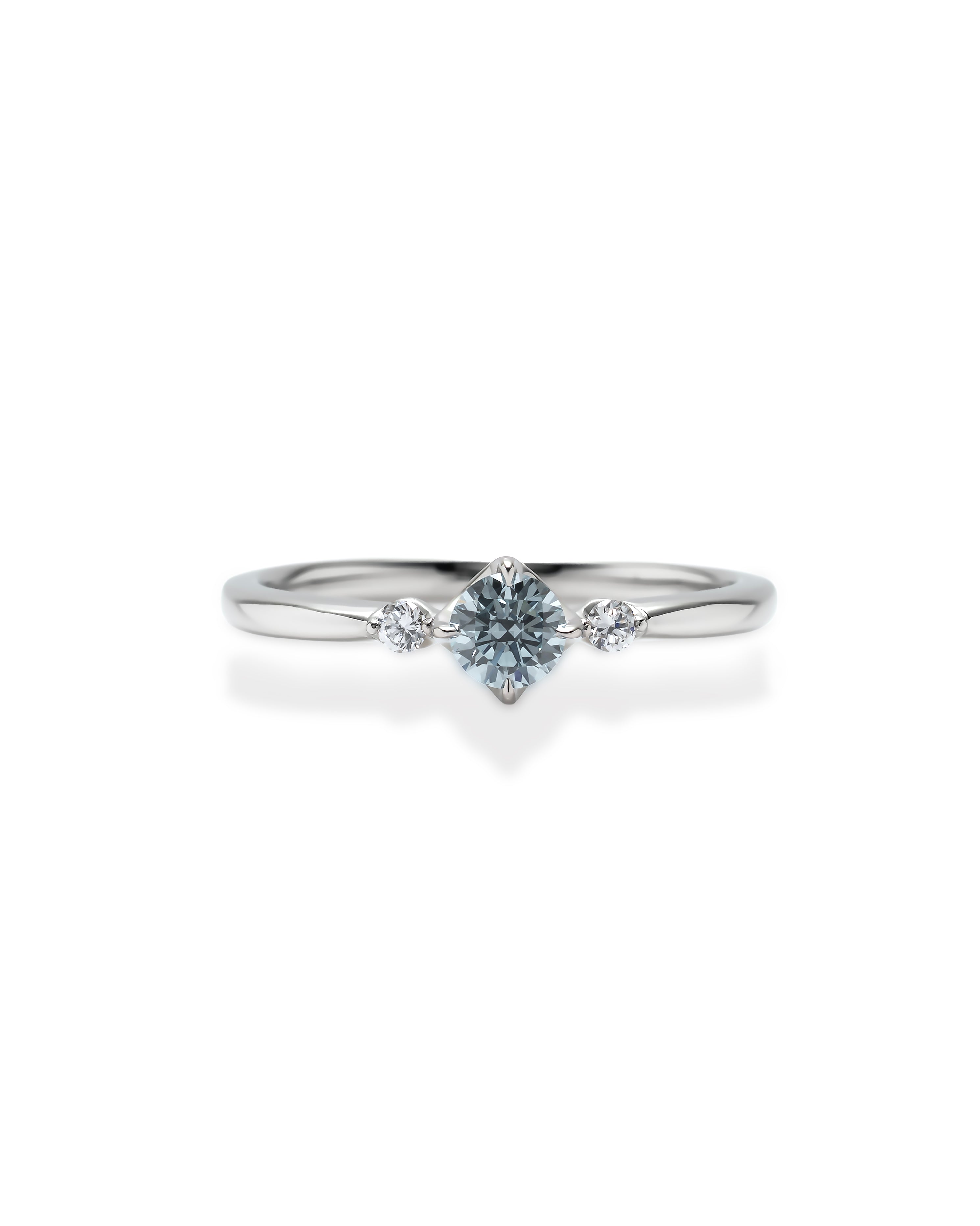 <water×light> 0.2ct ring（Agua Blue）